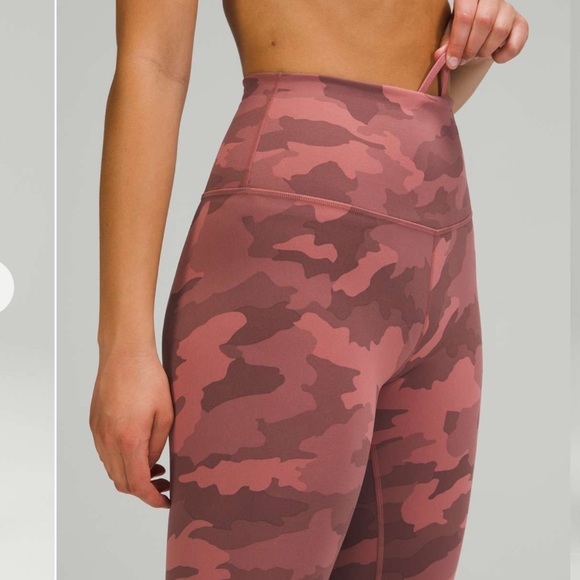 Lululemon Wunder Train High-Rise Crop 23" Heritage 365 Camo Brier Rose Multi 12 - Picture 3 of 9